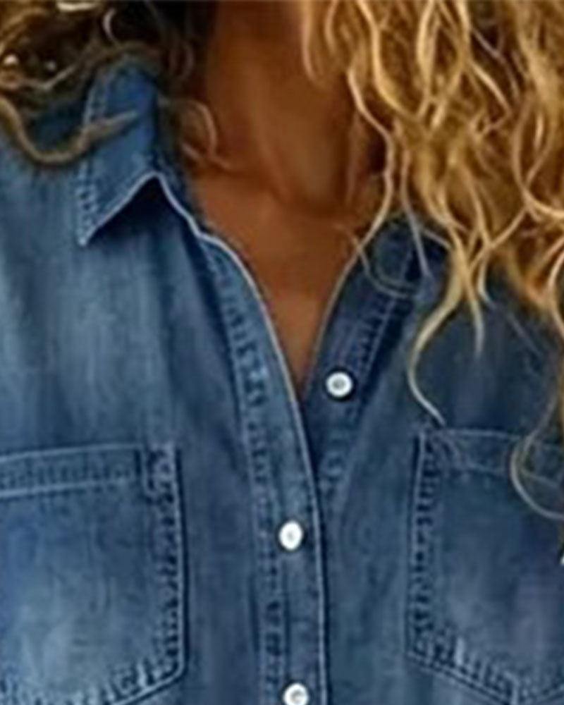 Kedeldragt Kort Ærme Denim