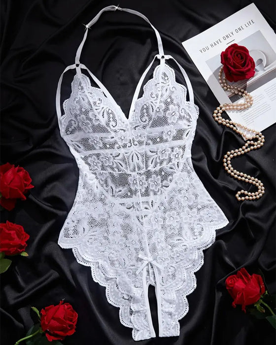 Lingerie Skridtløs Knipling One Piece