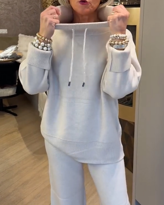 Sweater Høj Hals Træksnor Mode