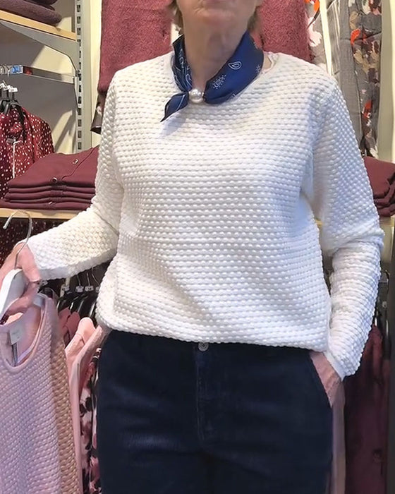 Sweatshirt Rund Hals Pullover Ensfarvet