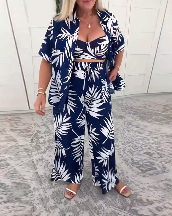 Badedragt Tre-Delt Hawaiiansk Print