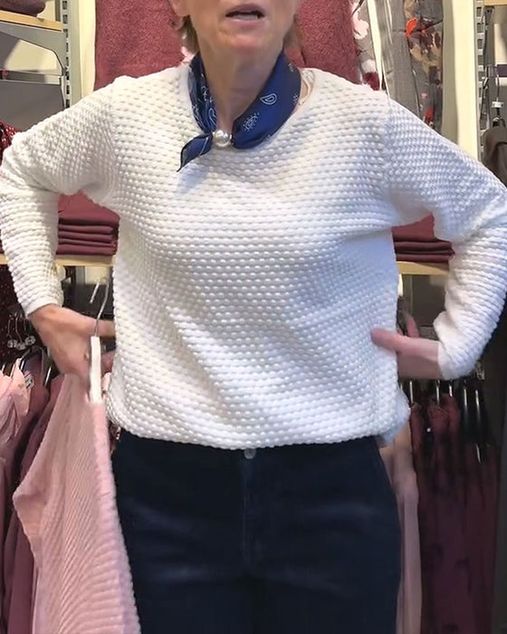 Sweatshirt Rund Hals Pullover Ensfarvet