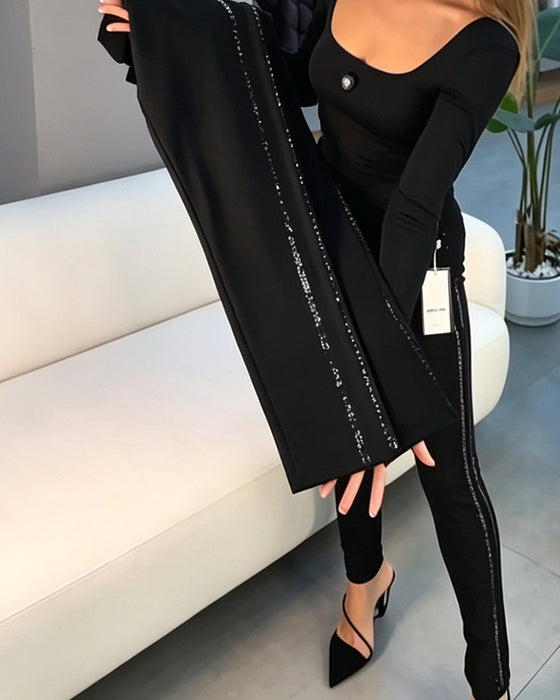 Blyantbukser Fin Skimrende Slim Fit Stretch