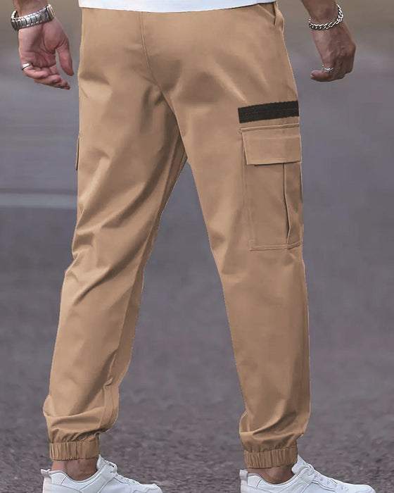 Heren Broek Elastische Manchet Effen Ontspannen