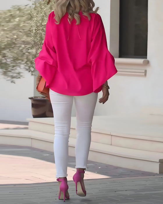 Skjorte Pufærme Elegant Med Krave