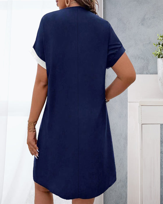 Kjole Blomstermønster Kortærmet