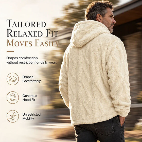 Herre Vinter Jacquard Mønster Hoodie