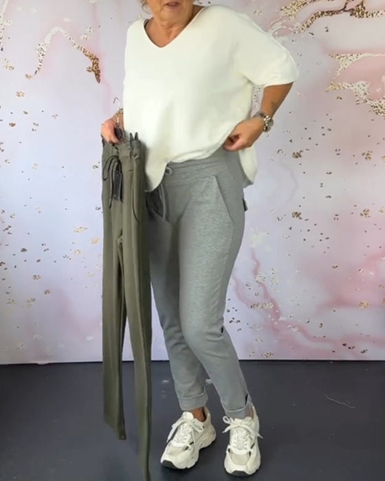 Afslappede grå joggingbukser