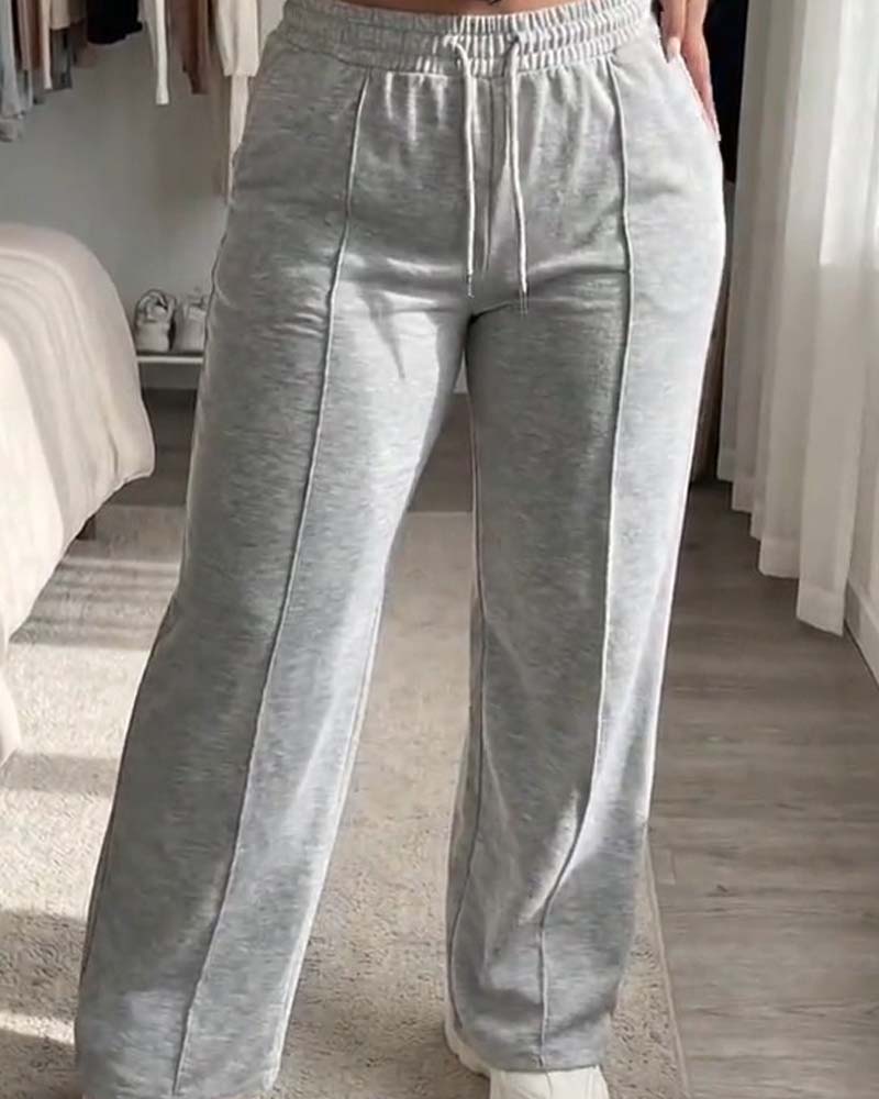 Sweatpants Snørebånd Lige Ben