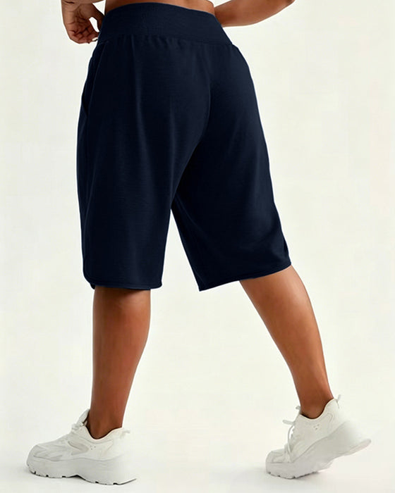 Høj Talje Vide Ben Shorts
