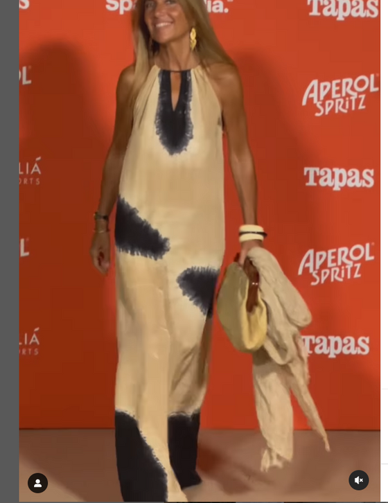 Kjole Ærmeløs Gradient Halterneck