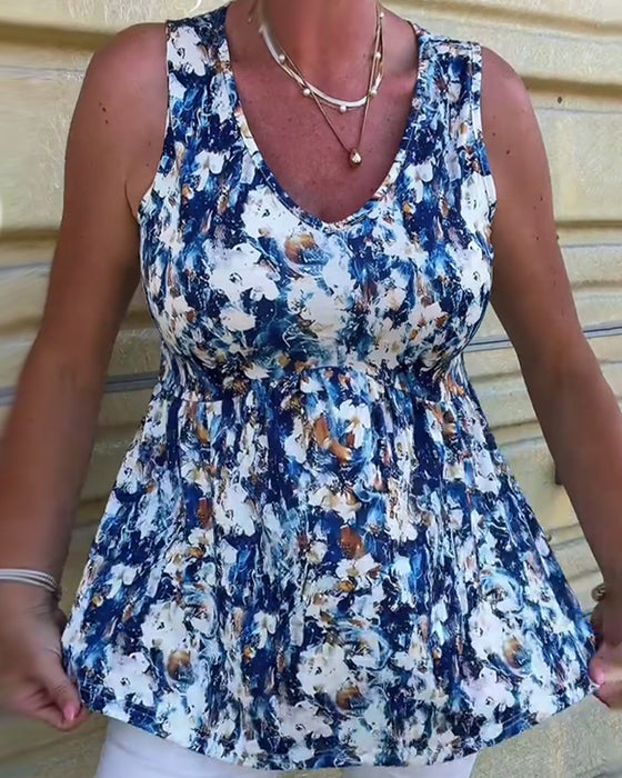 Tanktop Sexet Printet Ærmeløs