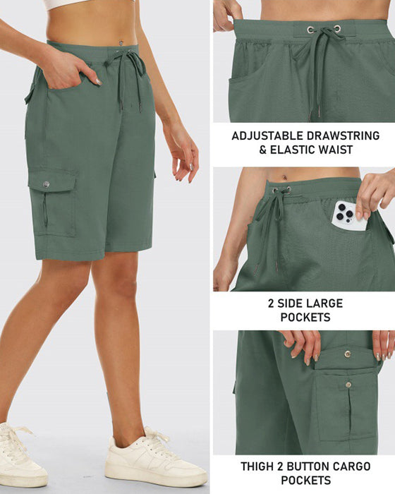 Kvinders Shorts Hurtigtørrende Cargoshorts Med Lommer