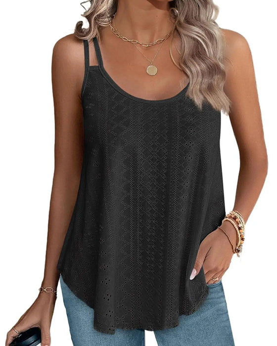 Cami Top Blomstertryk V-Hals