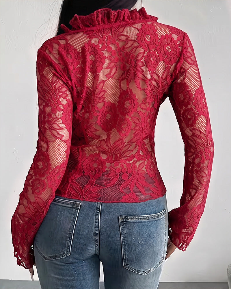 Bluse V-Hals Bind Blonde