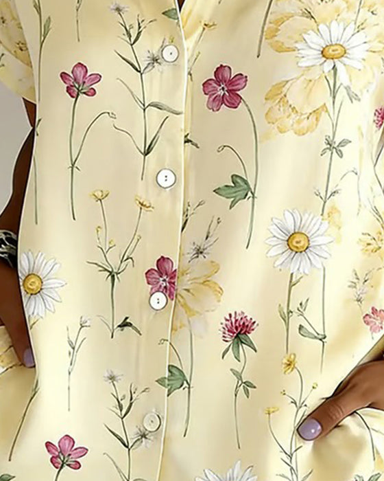 Skjorte Frisk Blomsterprint