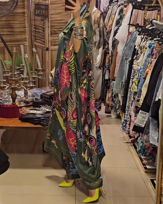 Todelt sæt i kimono-stil