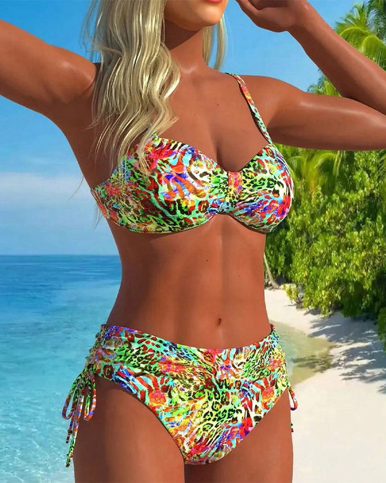 Øjenfanger Delte Badedragter med Leopardmønster