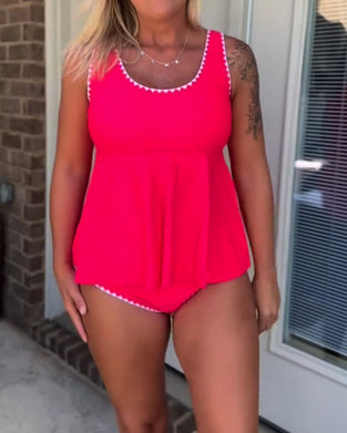 Tankini Stilfuld Kontrast Trekant