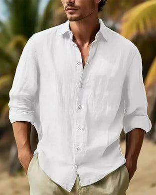 Herre Skjorte Button-Down Afslappet
