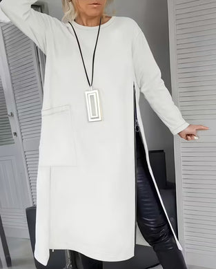 Kjole Stilfuld Stor Lomme Lynlåsdesign