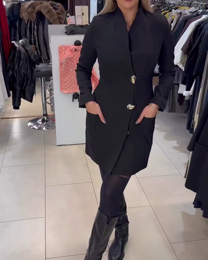 Kjole Stålske MetalKnap Dragt