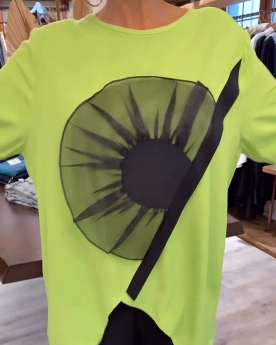 T-Shirt Blomsterprint Kortærmet Afslappet