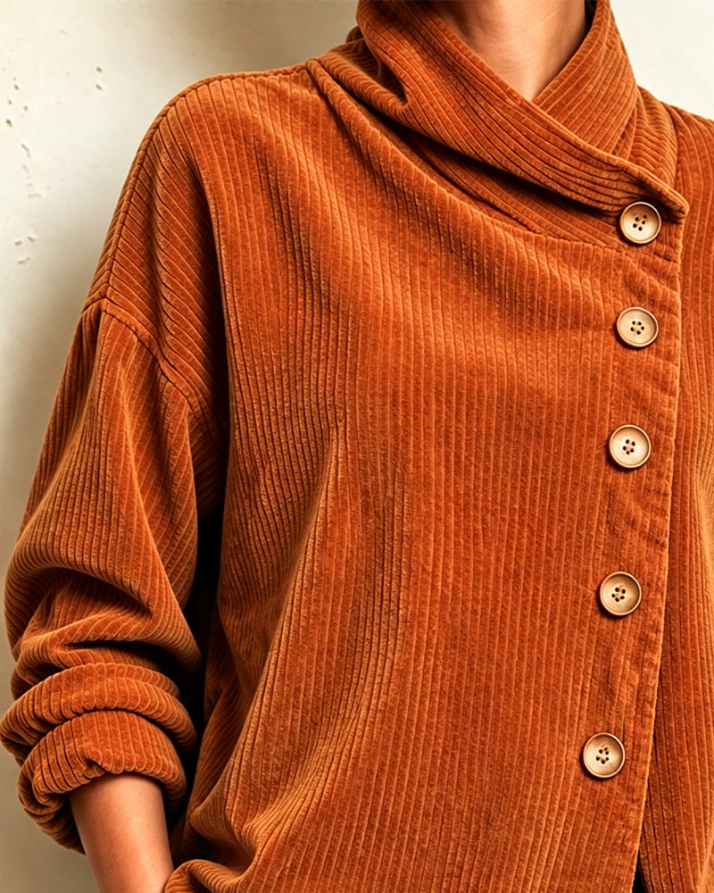 Frakke Turtleneck Knap Løs