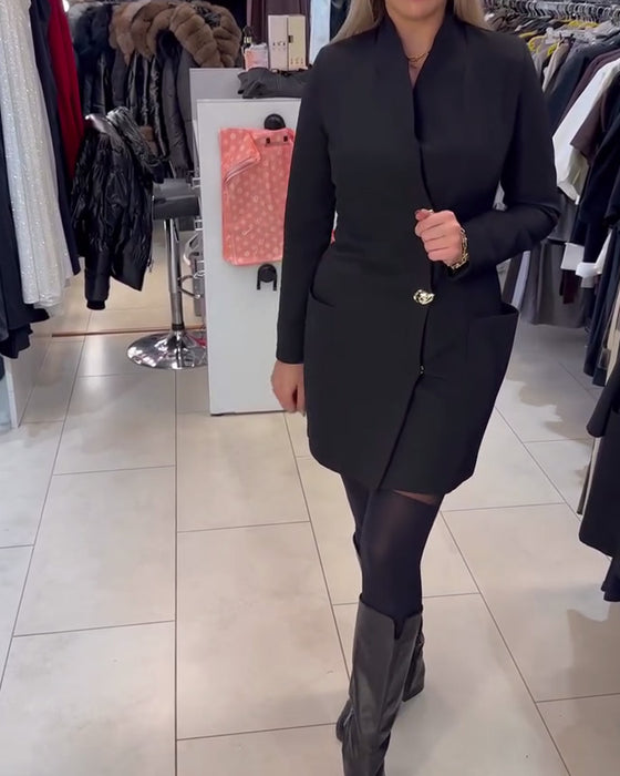 Kjole Stålske MetalKnap Dragt