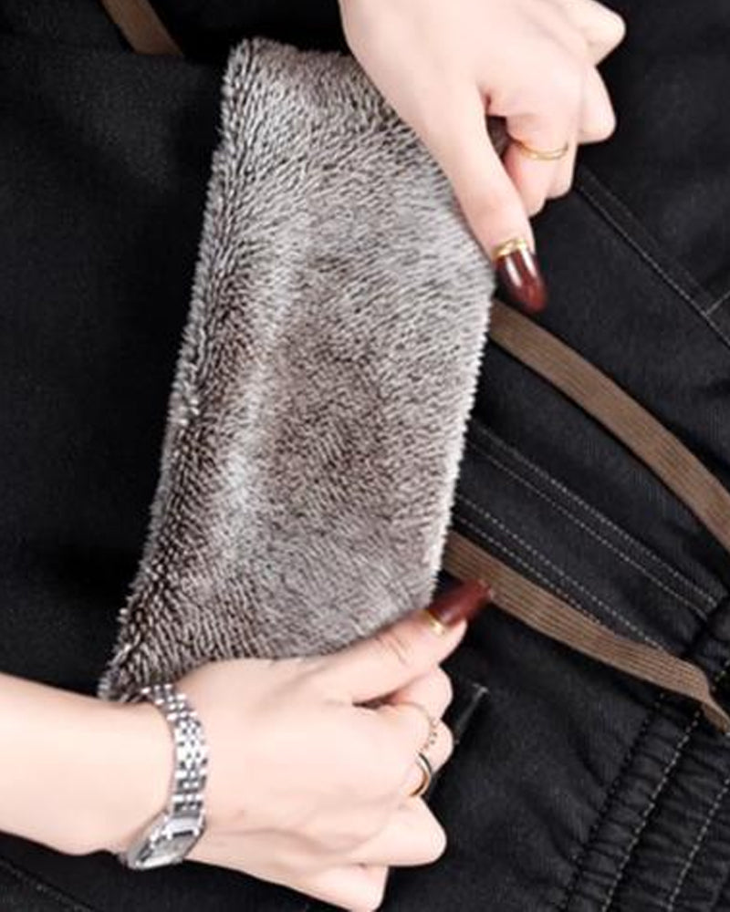 Bukser Løstsiddende Snit Høj Talje Slankende Vid Ben