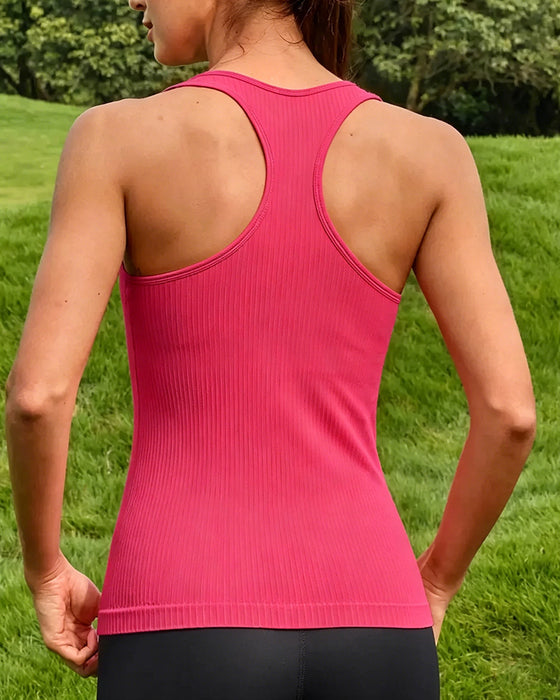Tank Top Racerback Stolpe Indbygget Bh