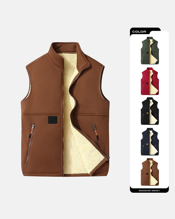 Cardigan Polstret Polar Fleece Åben Foran