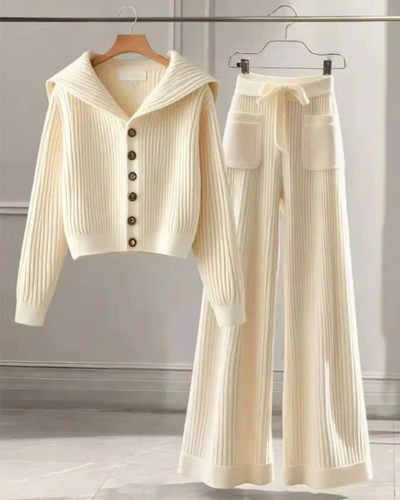 Sæt I Enfarvet Elegant To-Del