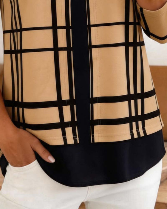 Bluse ternet Imitation Todelt Casual