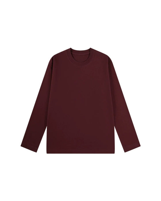 T-Shirt Herre Rund Hals Langærmet Slids