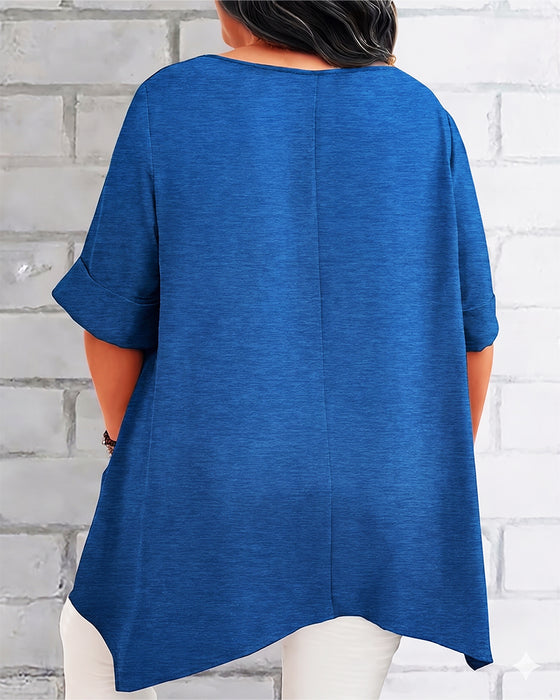 T-Shirt Løs Sidelomme