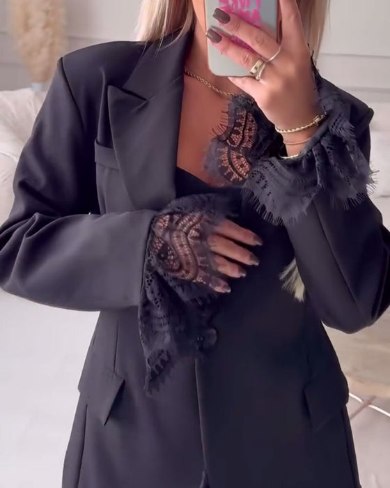 Kjole Blonder Stumpearbejde Dragt