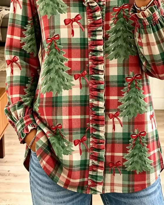 Skjorte Jul ternet Juletræ Tryk