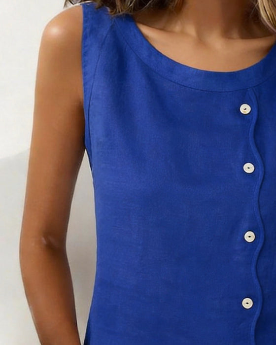 Tank Tops ærmeløs Side Knap