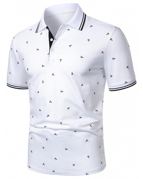 T-Shirt Polo Krave Pil Mønster Casual