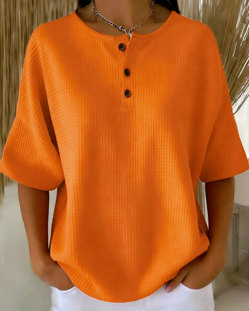 Top Vaffel Løs Afslappet