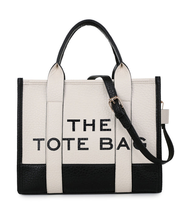 Tofarvet mode tote bag