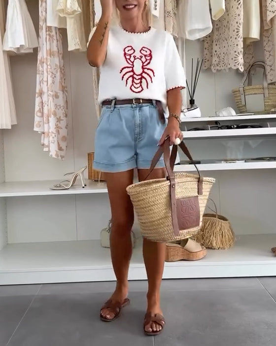 Trøje med Print i Streetstil