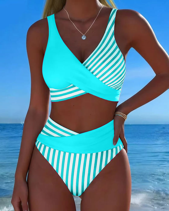 Bikini Krydsstribet Trykt
