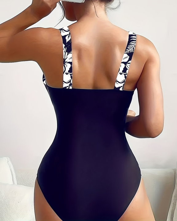 Badetøj Retro Farvebloktryk En Del