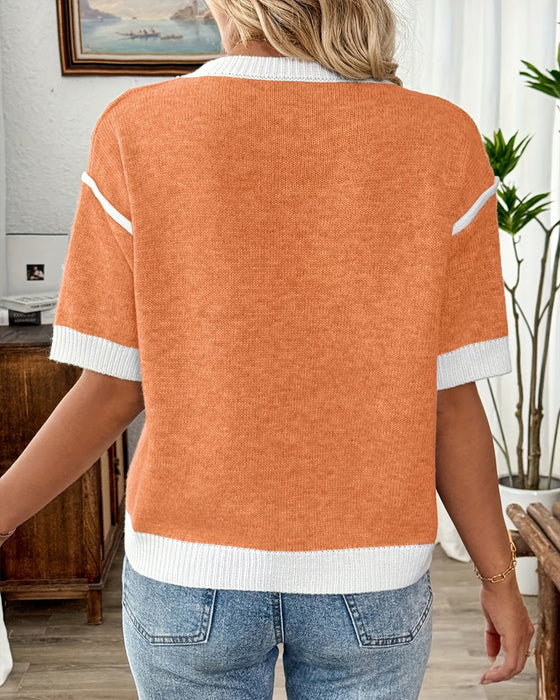 Knit Top Tredimensionel Blomstret