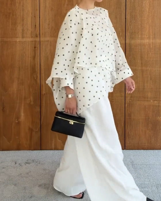 Bluse Polka Dot Uregelmæssig