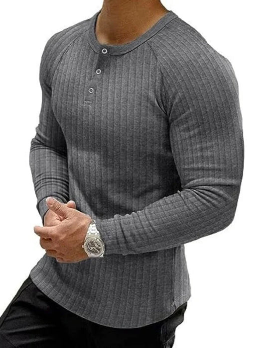 T-Shirt Vertikal Stribe Lang Ærme