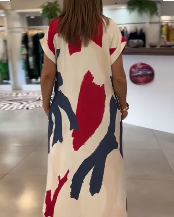 Kjole Kortærmet Trykt