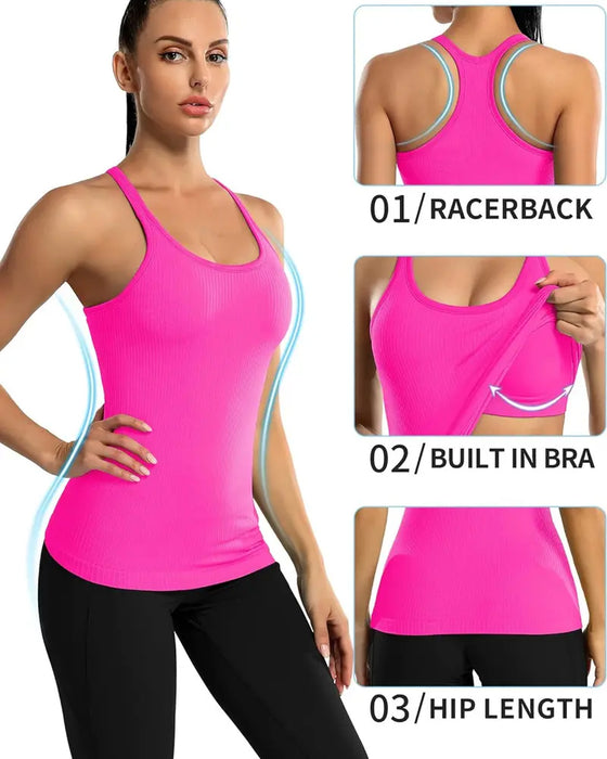 Tanktop Med Indbygget Bh Og Racerback